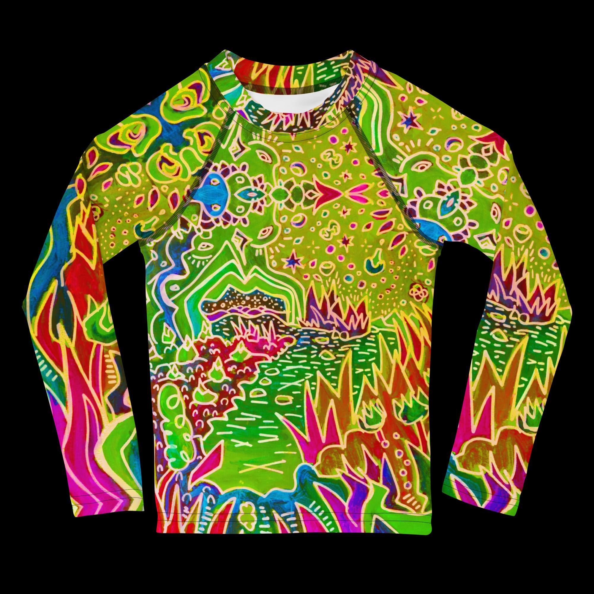Green Algae Kids Rash Guard