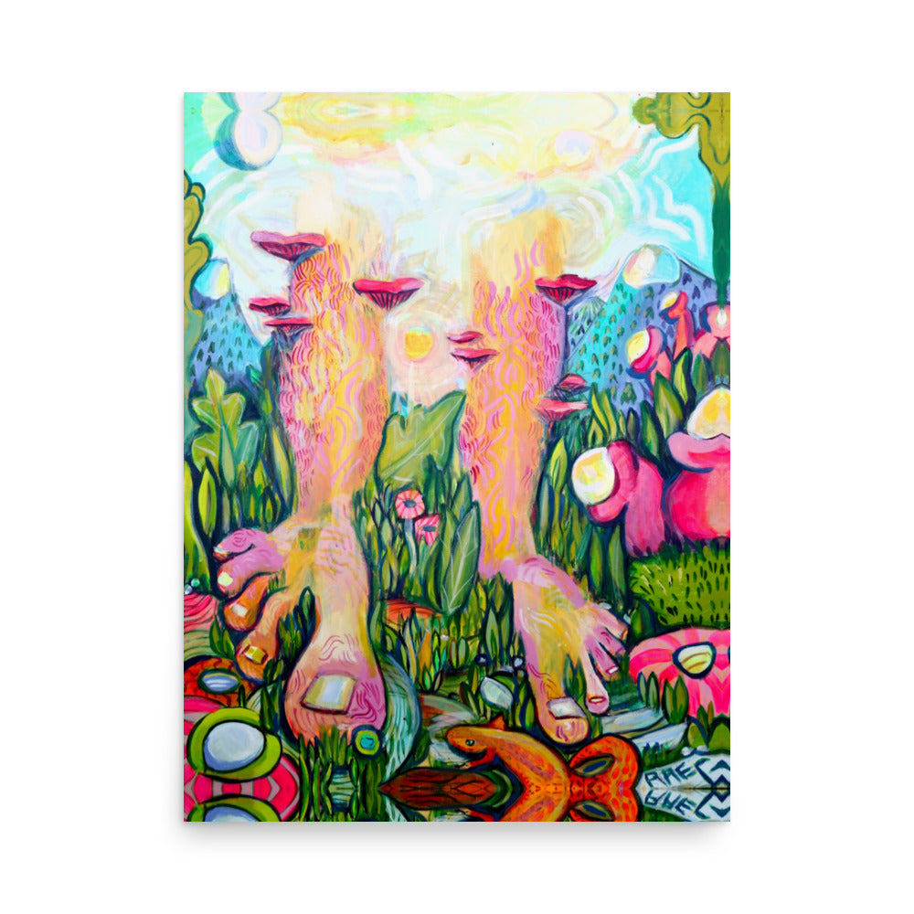 Fairies View of the Garden Poster (mirrored to edges)