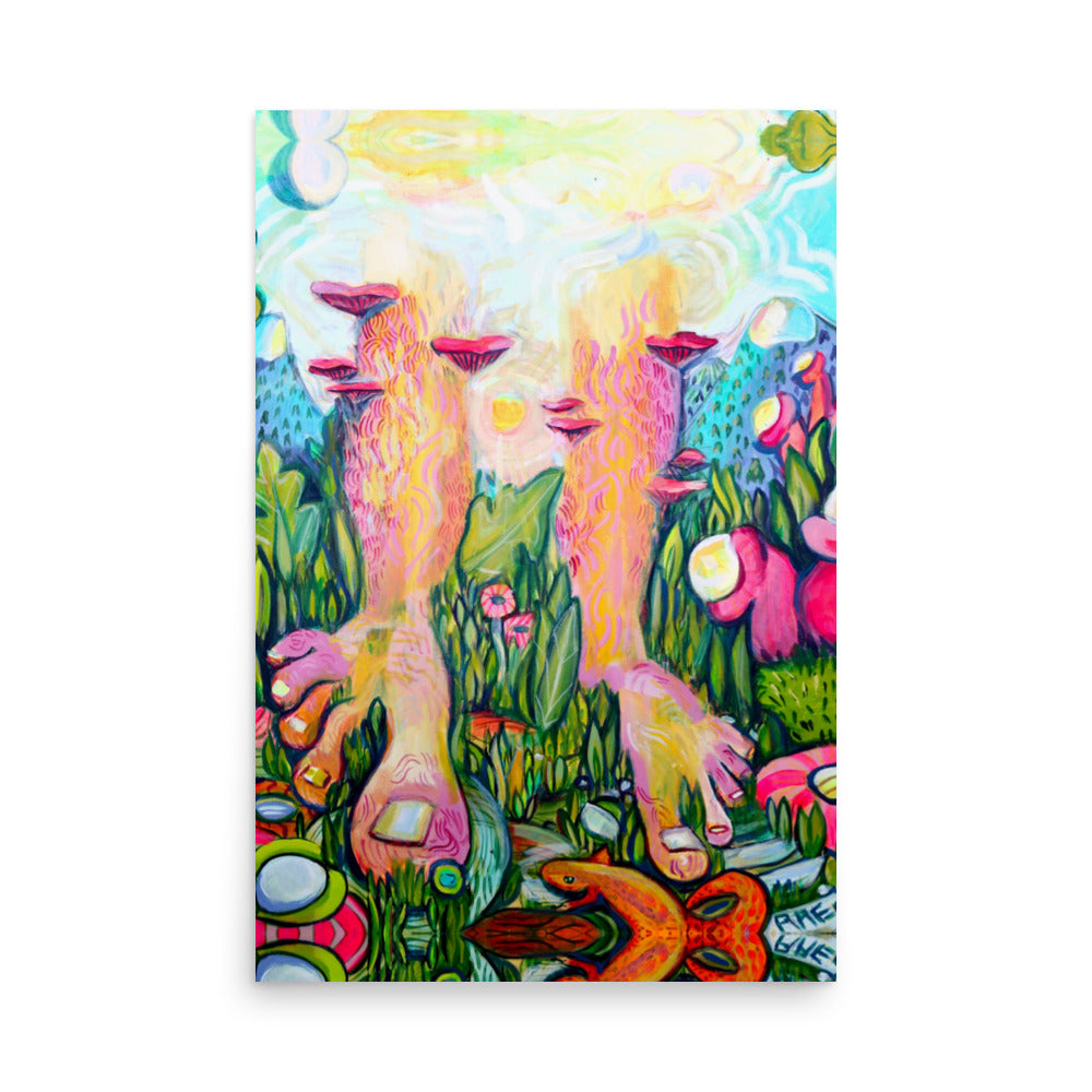 Fairies View of the Garden Poster (mirrored to edges)